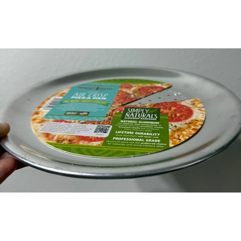 Nordic Ware 9 Inch Air Crisp Pizza Pan Aluminum Perforated Toaster Oven Tray NEW